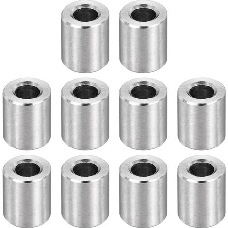 Lot de 12 entretoises M5 en acier inoxydable - Entretoises en métal - 5 mm de diamètre intérieur x 10 mm de diamètre extérieur x 12 mm - Pour vis de 1/32" ou M5 (1/5)