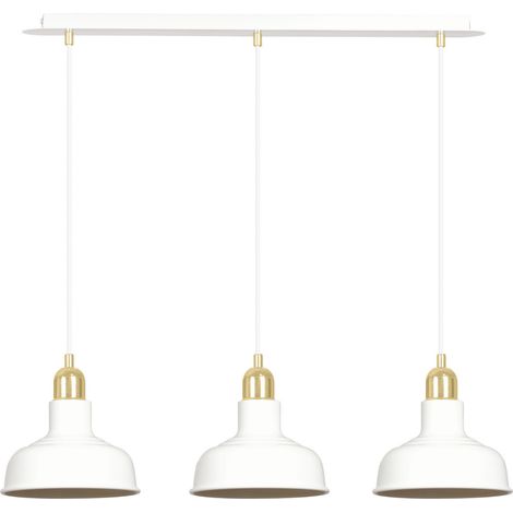 Lampadario Emibig Ibor 3 luci E27 metallo bianco/oro (1/5)