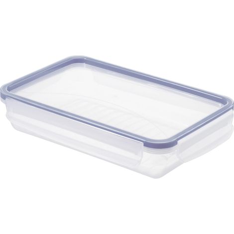 Rotho Kühlschrankdose Click & Lock, 1 l flach horizon blau Vorratsdose