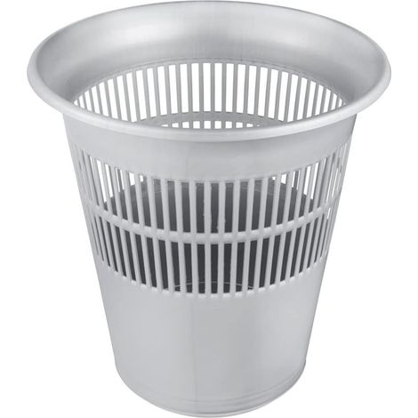 Papierkorb 31cm Ø29cm silber (1/4)