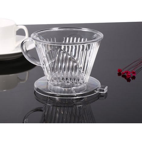 Filtre à Café Réutilisable Transparent, Gouttière Conique Portable pour une Infusion Pure (1/5)