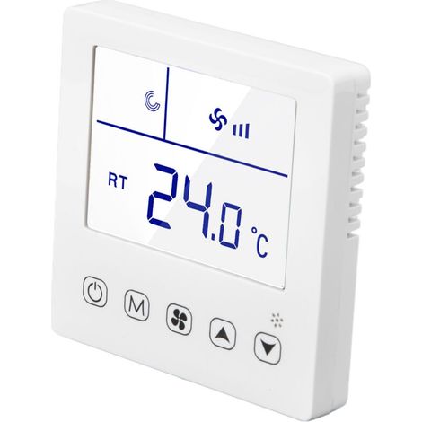 Termostato digital Eosnow con función de ventilación y pantalla de temperatura para aire acondicionado, ideal para el hogar y hoteles (220 V CA). (1/3)