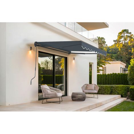 Cazeboo – Store banne monobloc 2,5x2m – Toile polyester 320g/m² – Protection UV50+ – Structure aluminium durable – Inclinaison 30° à 100° (1/4)