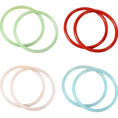 Lot de 8 bracelets fins en verre style chinois, imitation jade, pour femmes/filles (1/5)