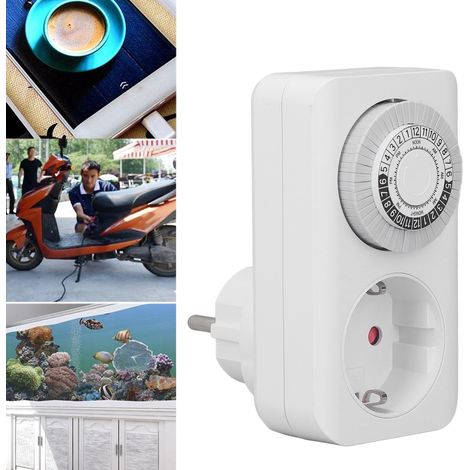 Prise minuterie, interrupteur à distance, prise de courant à compte à rebours, charge intelligente avec minuterie, 230 V 50 Hz, norme européenne. (1/5)