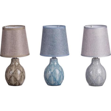 1 Pezzo Lampada Lume con Base in Ceramica Darcy 28 cm 3 Colori