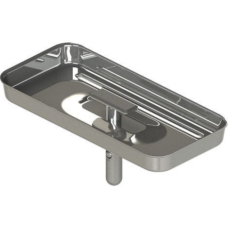 Tappo cestello di ricambio rettangolare per lavelli cucina GEMINI modello manuale L.B. Plast P-050-GEMINI Acciaio (1/2)