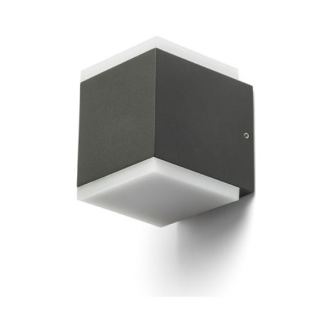 Lampada applique TIRAS II da parete grigio antracite acrilico 230V LED 2x6W IP54  3000K