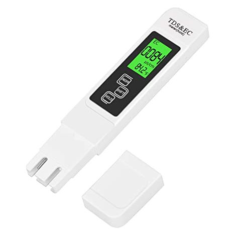 Testeur Mètre Électronique, Digital TDS&EC Testeur 3 en 1, Thermometre, Metre pour Tester le TDS/EC de L'eau Potable/Aquarium/Piscine (1/5)