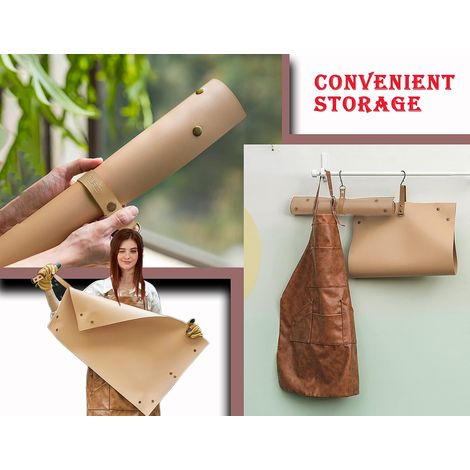 Tapis de rempotage de plantes en cuir imperméable pour plantes grasses d'intérieur - Tapis de jardinage portable - 76,2 x 45,7 cm - Plateau de rempotage épais et pliable - Tapis de contrôle (1/4)