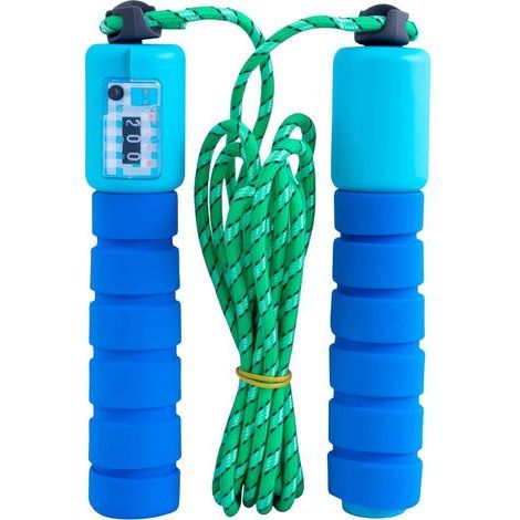 Corde à Sauter Compteur Enfant 240cm - Longueur Réglable, Poignées en Mousse Confortable, Idéale pour Fitness, Saut à la Corde et Sport pour Enfants (Couleur aléatoire) (1/5)