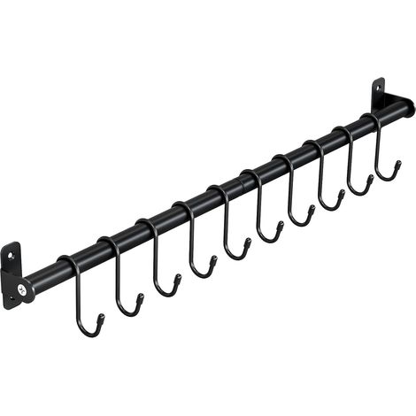 Cuisine Support Mural,Barre de Suspension,Porte-Casseroles Mural de Suspension,Porte-Casserole Mural,Barre Ustensile,Porte-Casseroles Mural de Suspension,570mm x 1 (1/5)