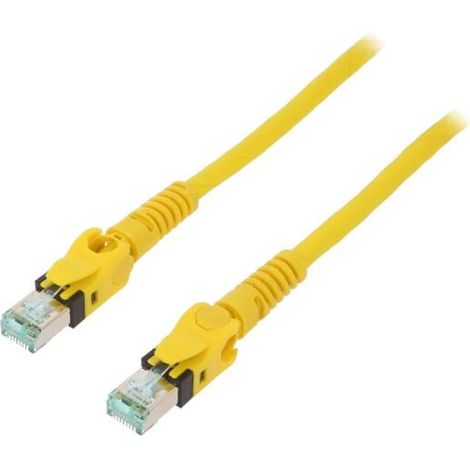 Cable reseau RJ45 male S-FTP Cat 6a jaune - 1m