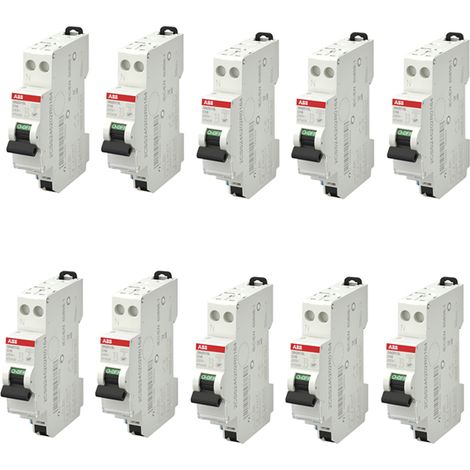 ABB Lot de 10 disjoncteurs automatiques Ph+N raccordement Rapide 16A-4,5Ka (1/3)