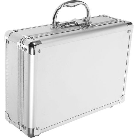 Boîte à outils portable, coffret de rangement d'outils en métal, mallette à outils avec serrure à combinaison et doublure en mousse, de haute qualité. (1/5)