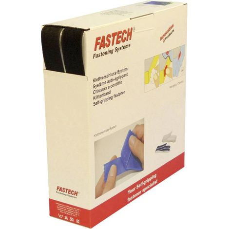 Nastro a strappo da incollare Lato morbido e lato rigido (L x L) 25000 mm x 30 mm Nero Fastech B30-SKL999925 25 m (1/2)