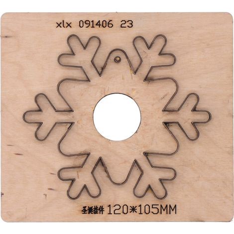 Matrice de poinçonnage du cuir, acier allié et flocon de neige de bouleau, découpe à la main pour étuis d'appareil photo de téléphone portable (1/5)