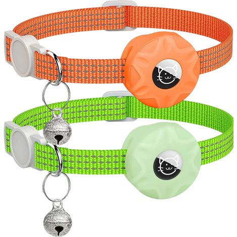Support Airtag Pour Collier Chien Chat - Silicone Avec Led Clignotante Et Fil Réfléchissant - étanche IpX6 - Lot De 3 (1/5)