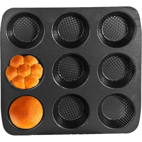 Moule à pâtisserie antiadhésif, acier au carbone, gris foncé, dimensions : 32 x 30 x 3,2 cm (1/4)