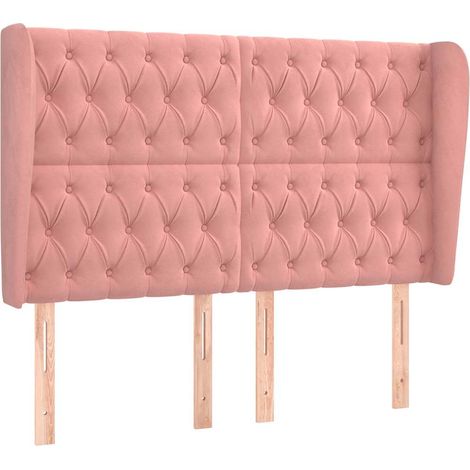 Maison Exclusive - Cabecero con orejas de terciopelo rosa 163x23x (1/5)
