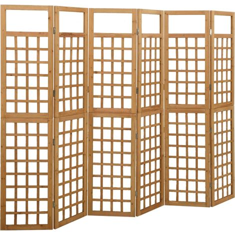 6-Panel Room Divider/Trellis Solid Fir Wood 242.5x180 cm vidaXL