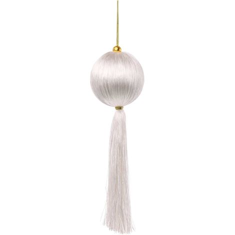 ARPIMEX Sfera Natale con Decoro 9 ,5 x 9,5 x 30 Cm Bianco