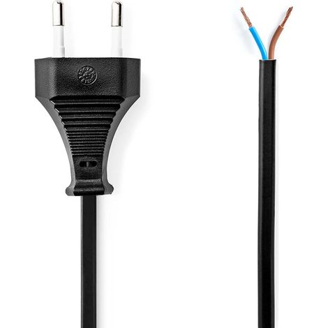 Power cable  euro male  open  straight  straight  nickel plated  200 m  flat  pvc  black  label 88581167 88581167 88581167 88581167 88581167