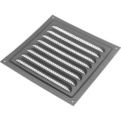 Grille De Ventilation Carrée - Acier - 15x15 cm - Grille D'Aération - avec Protection Anti-Insectes (1/4)
