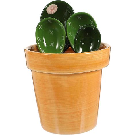 1 cuillère doseuse en céramique motif cactus, outil de mesure pour la pâtisserie (1/4)