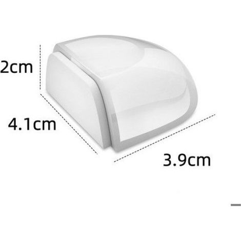 Lot de 2 Butoir de porte, Auto-adhésif, Transparent, Caoutchouc, Dimensions 4,1x3,9x2 cm, Protection murs et meubles (1/2)