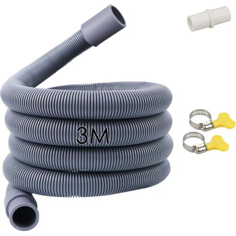 Tuyau de vidange universel pour lave-linge et lave-vaisselle, 3 mètres