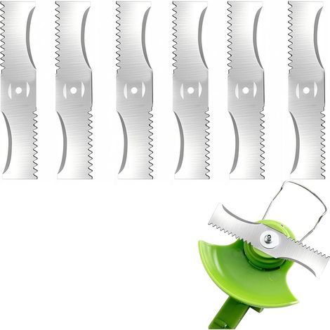 12PCS Lames De Rechange Pour Tondeuse à Gazon Lames de Tondeuse électrique Compatible Lames de Rechange pour Coupe Bordure Accessoires de tondeuse à gazon à lame de rechange (Argent, 12) (1/5)