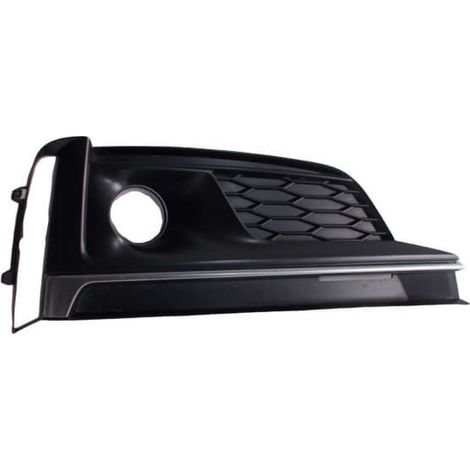 Grille de pare-choc avant droite noire et noire brillante avec trou anti-brouillard Audi A4 5 B9 phase 1 2015-2019