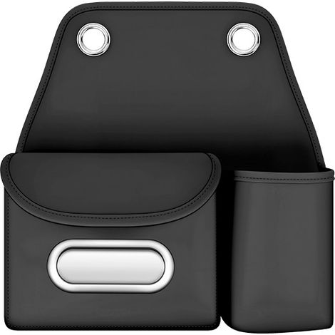 Organizador para el asiento trasero del coche, caja de pañuelos, portavasos, piel sintética, bolsa de almacenamiento colgante para coche, 29,5 x 7 x 31 cm. (1/5)