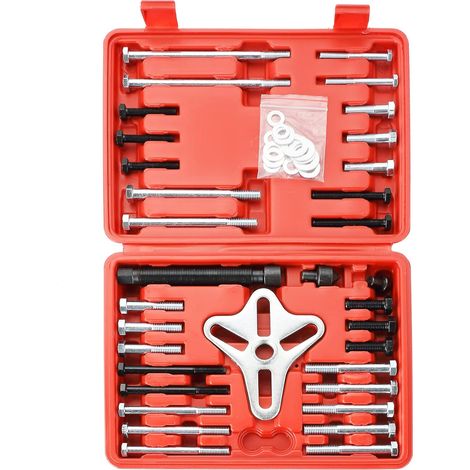 Kit 46 Pièces Arrache Volant Magnétique, Extracteur Universel pour Retrait de Volant et Équilibreur Harmonique 35-95mm (1/5)
