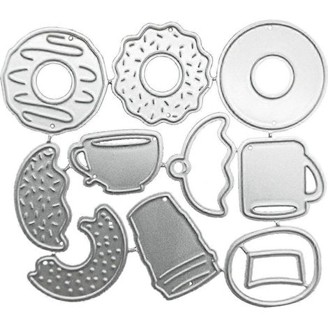 Stanzformen für Kaffeetassen aus Metall, Prägeschablone, Scrapbooking-Material für Karten