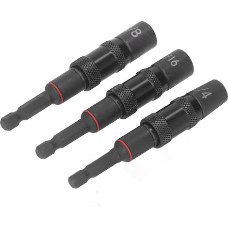 Adaptateur de douilles pour visseuse à chocs 1/4 pouces, porte-embout magnétique robuste et réversible (1/5)