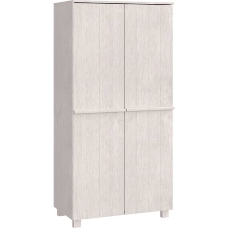 Garde-robe,Armoire HAMAR Blanc 89x50x180 cm Bois massif de pin CFW53899 (1/5)