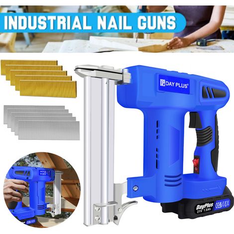 Cordless Electric Staple Gun/Stapler/Tacker/Staple & Nail Gun 2-in-1 Battery Set (1/5)