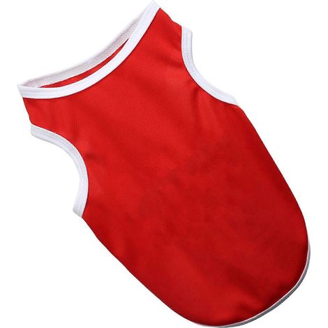 T-shirt pour animaux de compagnie, doux, respirant, à séchage rapide, gilet de sport mignon pour chiot, rouge, taille XS. Idéal pour les fêtes et les occasions spéciales au quotidien. (1/2)