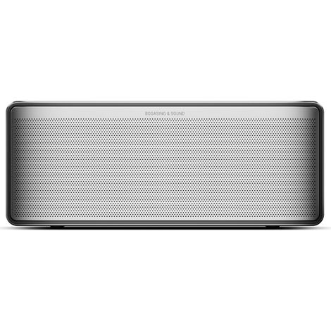 Enceinte Bluetooth Puissante, sans Fil Enceintes avec Audio 3 Canaux et Basses Riches, 5 Haut-Parleur et 2 Radiateurs Passifs, EQ, AUX,TF Carte, Microphone Intégré (Argent) (1/5)