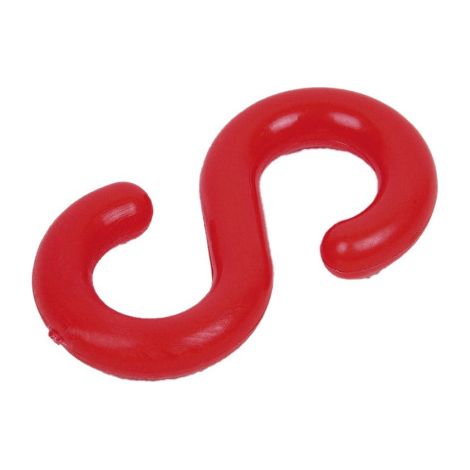 Gancho en S para cadenas de plástico  Rojo