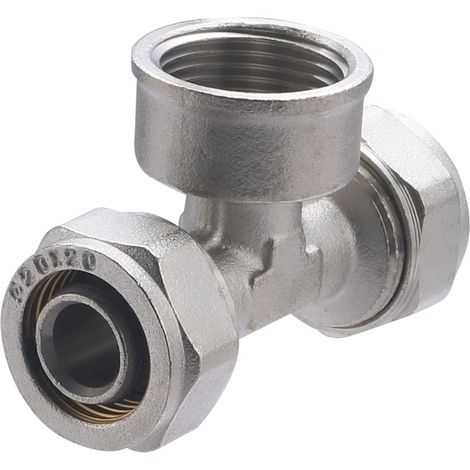 TE Hembra Multicapa a Compresión QUICK PLOMBERIE - Ø20 - Hembra 3/4