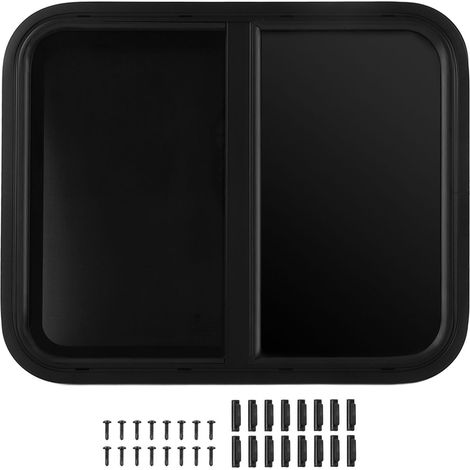 Fenêtre camping-car coulissante 645x540mm aluminium verre trempé isolant UV étanche (1/5)