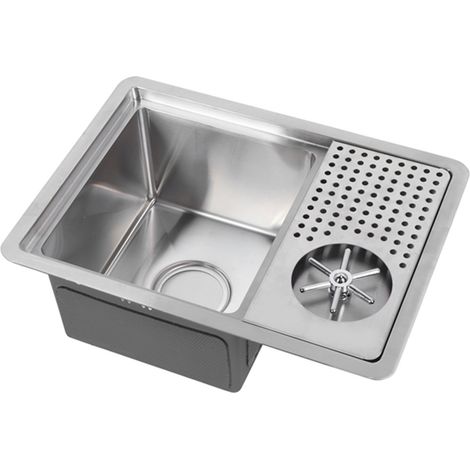 Égouttoir à verres professionnel 304 acier inoxydable pour bar, nettoyeur de verres avec robinet, lot de 8 pièces. (1/5)