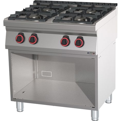 Fourneau gaz professionnel - 4 feux - 80cm - Casselin