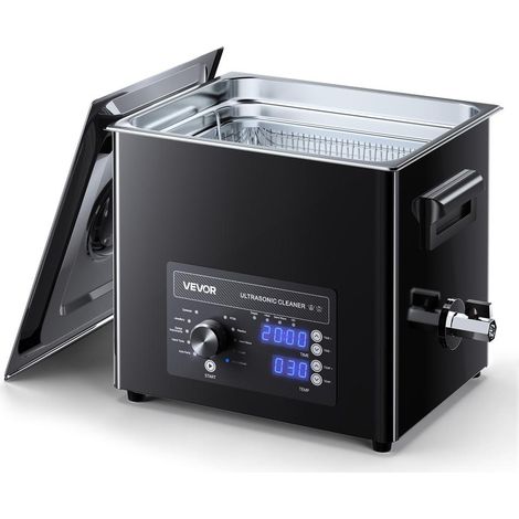 10 L Nettoyeur à ultrasons 40 kHz en inox pour le nettoyage de bijoux, montres, rasoirs et pièces de monnaie (1/5)