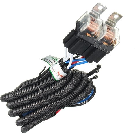 Kabelbaum für 12V Auto H4 Scheinwerferrelais, Keramikfassung, Helligkeitsverstärker. (1/5)