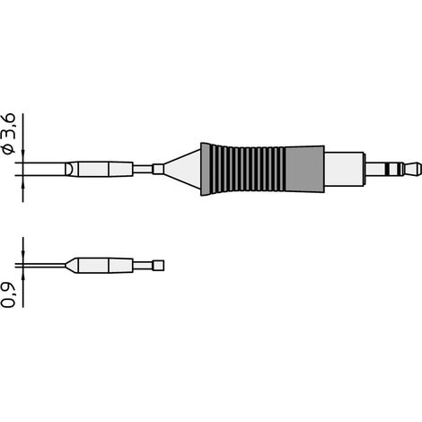 Weller RT11 punta para soldador 3,7 mm plata