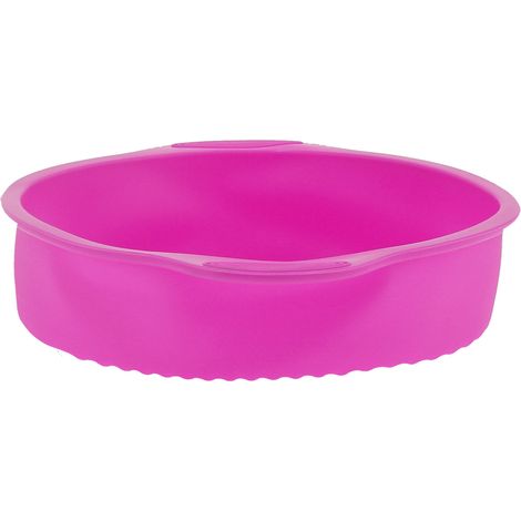 Moule à gâteau rond en silicone de 23 cm, antiadhésif, pour la pâtisserie et la cuisine (rose) (1/5)